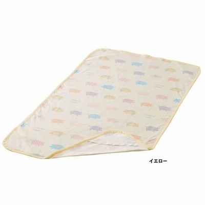 日本製 Ｗガーゼシーツ フレンズバディ イエロー  敷き布団70×120cm用 ベビー 日本製 洗い替え 優しい ふんわり 吸水 発散 赤ちゃん