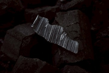 Calligraphy 墨摺 波瀾胸針 Oxidized Silver Brooch