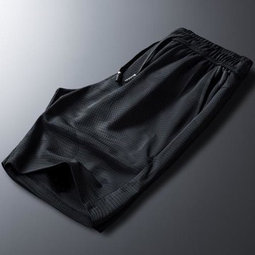 夏季短褲男潮流寬松運動休閑冰絲網眼半腿中褲速干外穿薄款五分褲