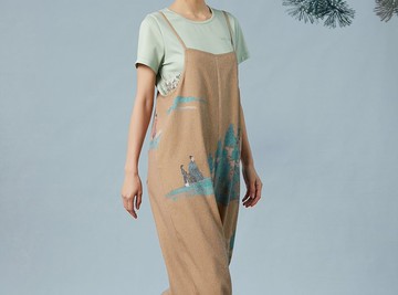 【恣游】新中式復古 薄款連體褲