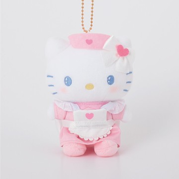 真愛日本 凱蒂貓 kitty 護士 粉 限定 玩偶吊飾 造型玩偶吊飾 吊飾 鑰匙圈 禮物