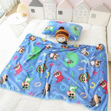 卡通珊瑚絨毛毯加厚沙發蓋毯辦公室午睡毯單人空調毯法蘭絨小毯子