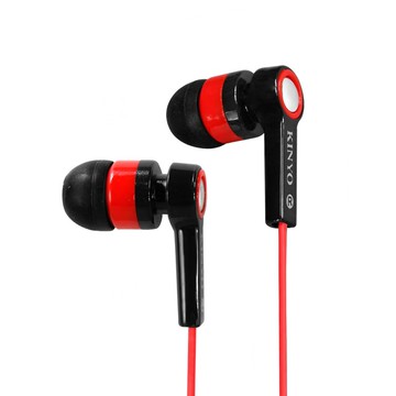 Kinyo 耳塞式耳機 1.2m  EMP-63  黑色 + 紅色  1個