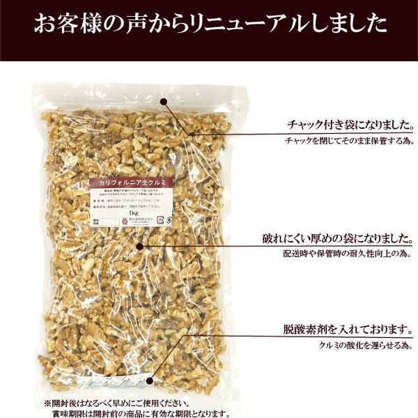 生くるみ ナッツ カリフォルニア生クルミ 250g チャック付 脱酸素剤入 くるみ 胡桃 無塩 無油 送料無料