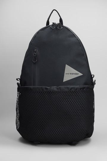 And Wander Backpack In Black Cotton
