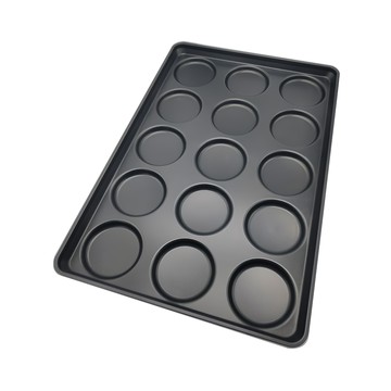 SaNNeNg 三能 1000系列不沾 15連弧形方條漢堡烤盤 SN1620  4吋(600 x 400 x 40mm)  1個