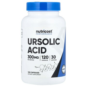 Nutricost, 表現提升，熊果酸，120 粒膠囊（每粒膠囊 75 毫克）
