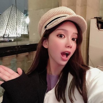 【國現】隋宜達SUIYIDA喜哥同款草編奢華珍珠拼皮童帽女