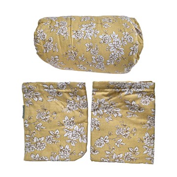 和煦黃花四季被 黃色花朵圖案  雙人被子 + 枕套 2個  雙人被子180 x 210cm + 枕套50 x 70cm 2個  黃色