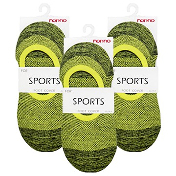 non-no 儂儂 花紗隱形襪  22~24cm  黃色  3雙