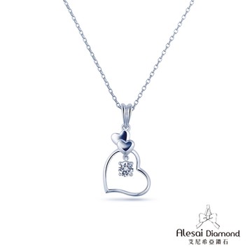 Alesai 艾尼希亞鑽石 30分 D/VVS1 愛心鑽石項鍊 3EX車工 培育鑽石