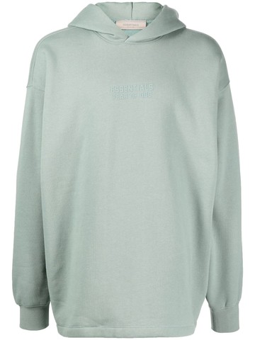 FEAR OF GOD ESSENTIALS - drop-shoulder cotton-blend hoodie - men - Cotton/Polyester - M - Green
