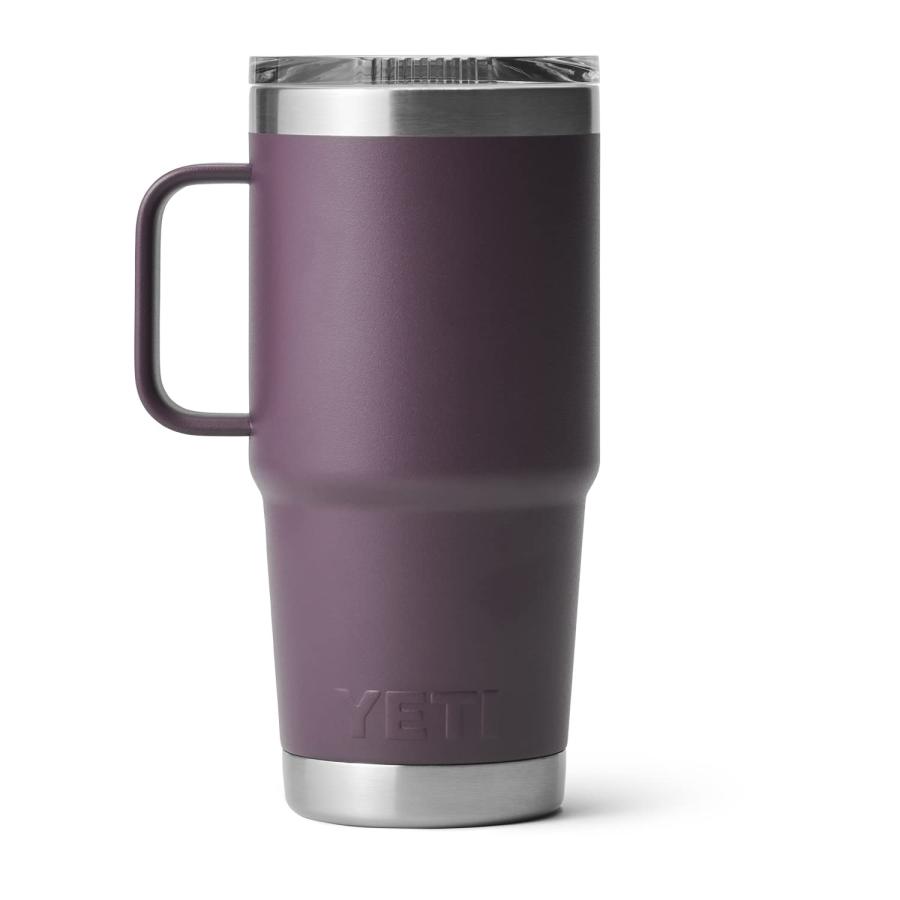 YETI Rambler 20オンス トラベルマグ ストロングホールド蓋付き 真空断熱 ステンレス製、ノルディックパープル