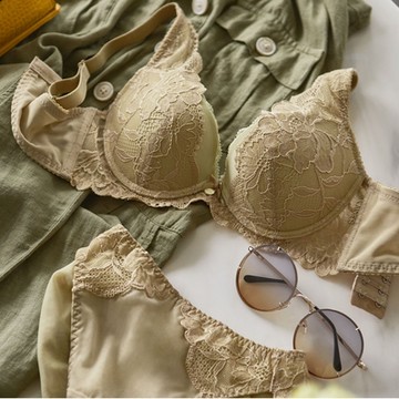 蕾黛絲-LOVE ME MORE V真水內衣 D罩杯 卡其黃綠