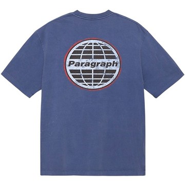 【PARAGRAPH】26SS NO.071 CIRCLE LOGO DAMAGE TEE 短T (水洗藍色)