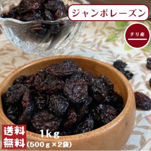 ジャンボ レーズン 1kg (500g×2袋) メール便 送料無料 グラノーラ 砂糖不使用 製菓※出荷納期案内画像を必ずご確認ください