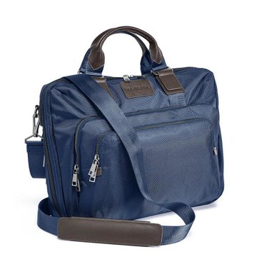 TRAVEL FOX 配件  男仕商務防水多隔層 筆電/公事 手提/肩背兩用包-黑