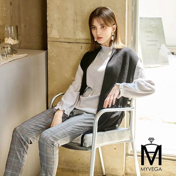 🍂限時7折【MA】羊毛收繩收腰針織背心罩衫-黑