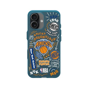 iPhone 17 Clear (相機按鈕) 夜幕藍 - NBA - 塗鴉系列-紐約尼克 New York Knicks - Graffiti