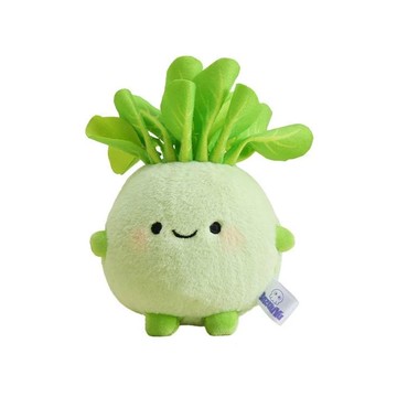Bazuuyu 芭爪娛｜蔬菜家族 食材毛絨玩具可愛擺件 大頭菜絨毛 8cm