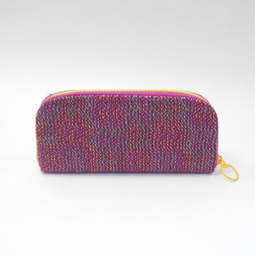 手織布 長夾20-多色不規則圖案