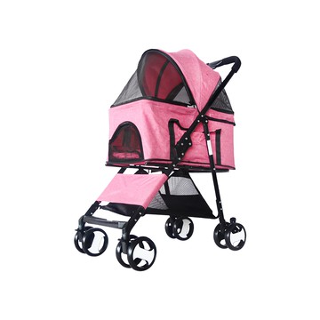 可拆式兩用寵物推車 802  1台  粉色