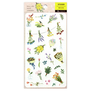 手帳和紙貼紙 (花束/貓咪/狗狗)