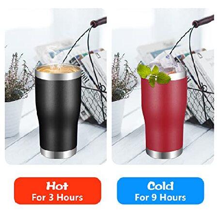 VEGOND 20oz Tumbler Stainless Steel Tumbler Cup with Lid And Straw Vacuum Insulated Double Wall Travel Coffee Mug(Black Pack)