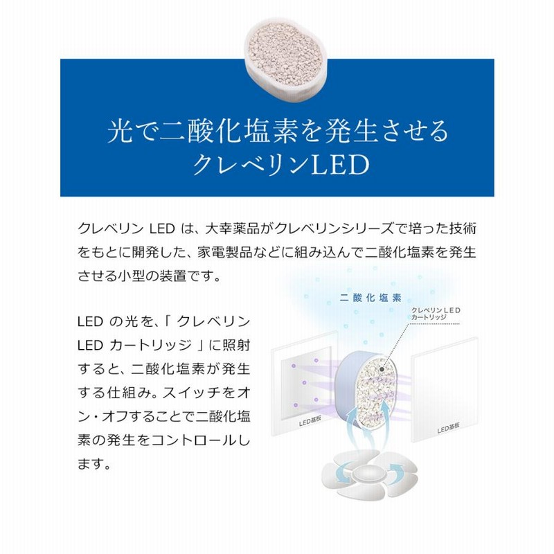 クレベリンLED搭載 ハイブリッド式加湿器 ］加湿器 大容量