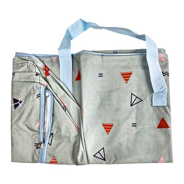 換季收納加厚耐磨多功能收納袋四件組 藍三角  1組