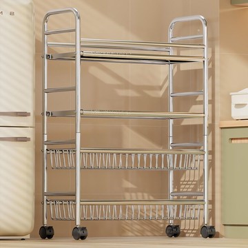 【臺灣公司 可打統編】免運 置物架 不鏽鋼置物架 落地多層放裝菜鍋架子不銹鋼水果蔬菜收納儲物筐廚房菜籃子置物架 可開發票 全館五折 工廠現貨直銷 新品特價 z10074