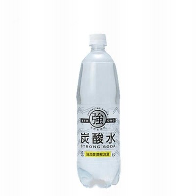 強炭酸水　友桝飲料　1000ml　ペット　15本入