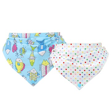 YODA - 優的純棉紗布扣扣兜-海底世界