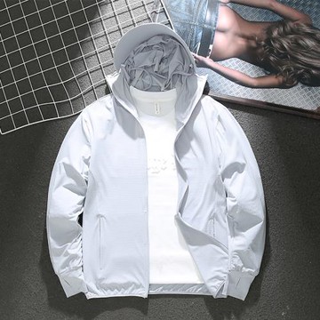 (免運)冰絲連帽防曬衣男夏季新款戶外釣魚防紫外線透氣薄遮陽遮臉男生衣