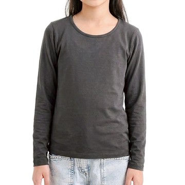 GIAT 吉亞特 兒童恆溫吸濕發熱衣 圓領款  140  深灰