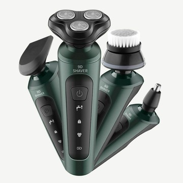 新款9D電動剃須刀USB車載大功率全身水洗胡須刀四合一充電刮胡刀【Snowbelle優選】