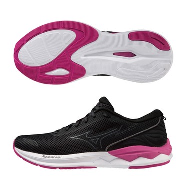 MIZUNO 美津濃 慢跑鞋 女鞋 運動鞋 緩震 黑粉 J1GD238521