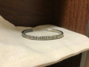 手作銀飾—樹紋純銀手環 開放式手環 925手環 樹紋手環