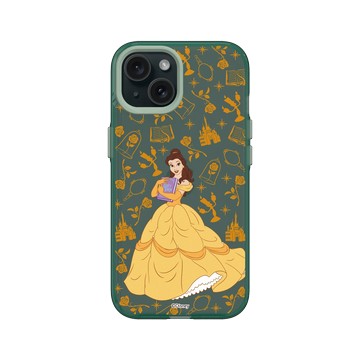 iPhone 15 Clear 憂墨綠 - 迪士尼-公主系列 Disney Princess - 迪士尼公主 - 貝兒