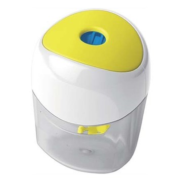 日本文具 SONIC - 左右交互免360度旋轉削鉛筆器-黃