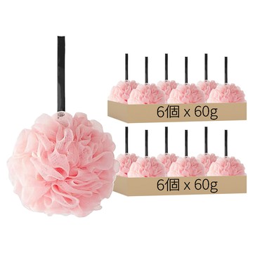 沐浴球 粉色 60g 柔軟舒適 豐富泡沫  1入  12個