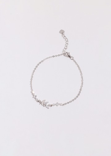 小鑽蝶飛・純銀手鍊