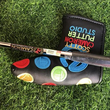 高爾夫球桿 新款高爾夫球桿一字直條型推桿 黑金色 送桿套golf putter