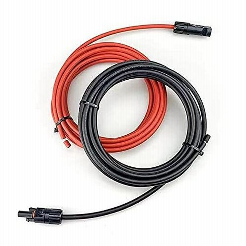 ソーラーケーブル片端10m(MC4型コネクター付延長線 片端加工10m*2本/組) 黒赤3.5sq 通販 LINEポイント最大0.5%GET LINEショッピング ソーラーケーブル片端10m(MC4型コネクター付延長線 片端加工10m*2本/組) 黒赤3.5sq 通販 LINEポイント最大0.5%GET LINEショッピング