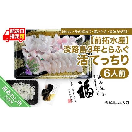 ふるさと納税 淡路島3年とらふぐ（活てっちり6人前）◆配送10月8日〜3月31日 兵庫県南あわじ市