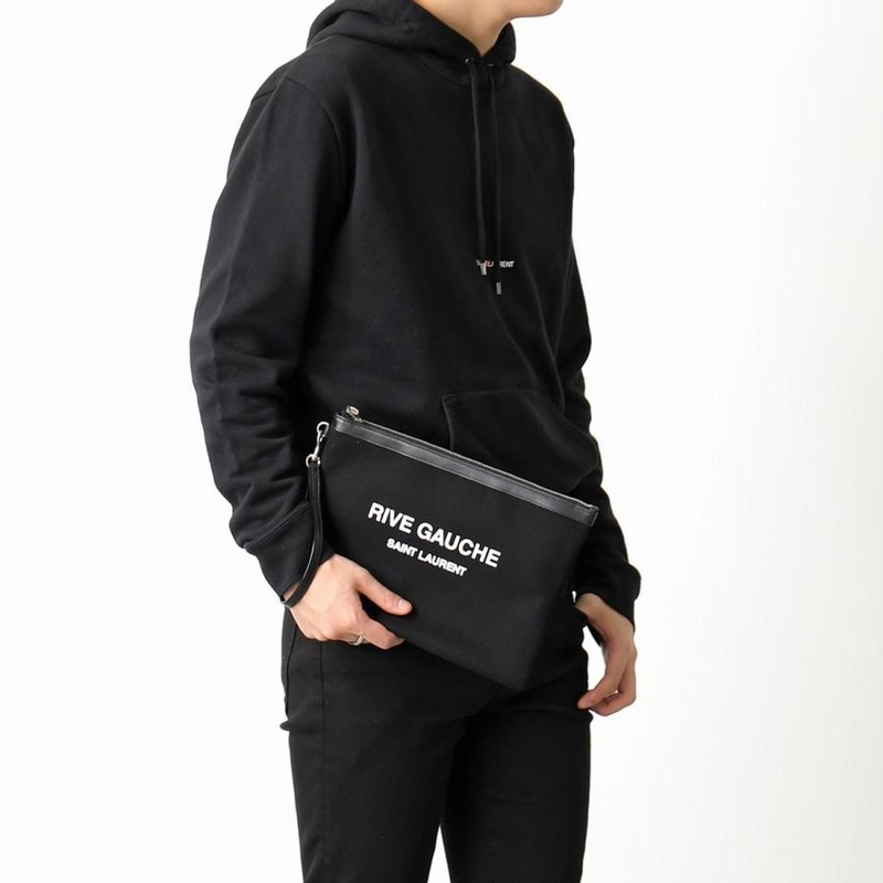 サンローラン リヴ・ゴーシュ クラッチバッグ 黒（SAINT LAURENT