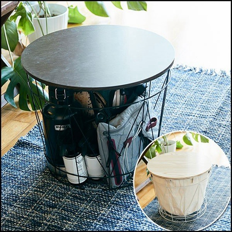 ランドリーバスケット おしゃれ 北欧風 洗濯カゴ 蓋付き ラウンドバスケット サイドテーブル バンバスプラス 通販 Lineポイント最大get Lineショッピング