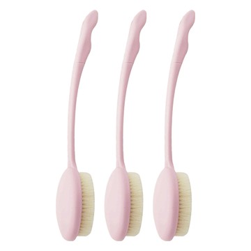 軟毛長柄沐浴刷 03  粉紅色  1入  3支