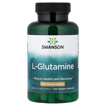 Swanson Vitamins, L-谷氨酰胺，500 毫克，100 粒全素膠囊