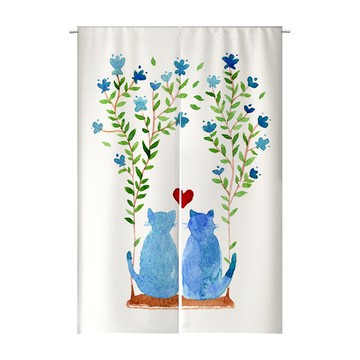 【客製化門簾】【贈桿發票】擺攤布簾 向日葵門簾 遮鏡子布簾 廚房門廉 門簾訂做 廚房門簾短 磁吸門簾 布簾訂製